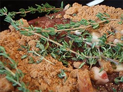 Oven Baked Moose Roast with fresh herbs